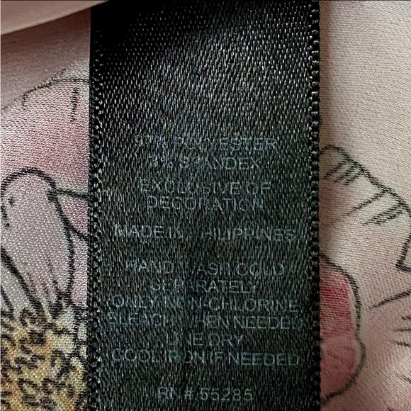 Express Pink Floral Lace Shoulder V-Neck Blouse Size Large - Picture 12 of 12